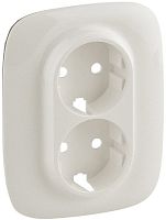 Лицевая панель Legrand Valena Allure для 1-м. 2-мод. розетки 220В жемчуг картинка